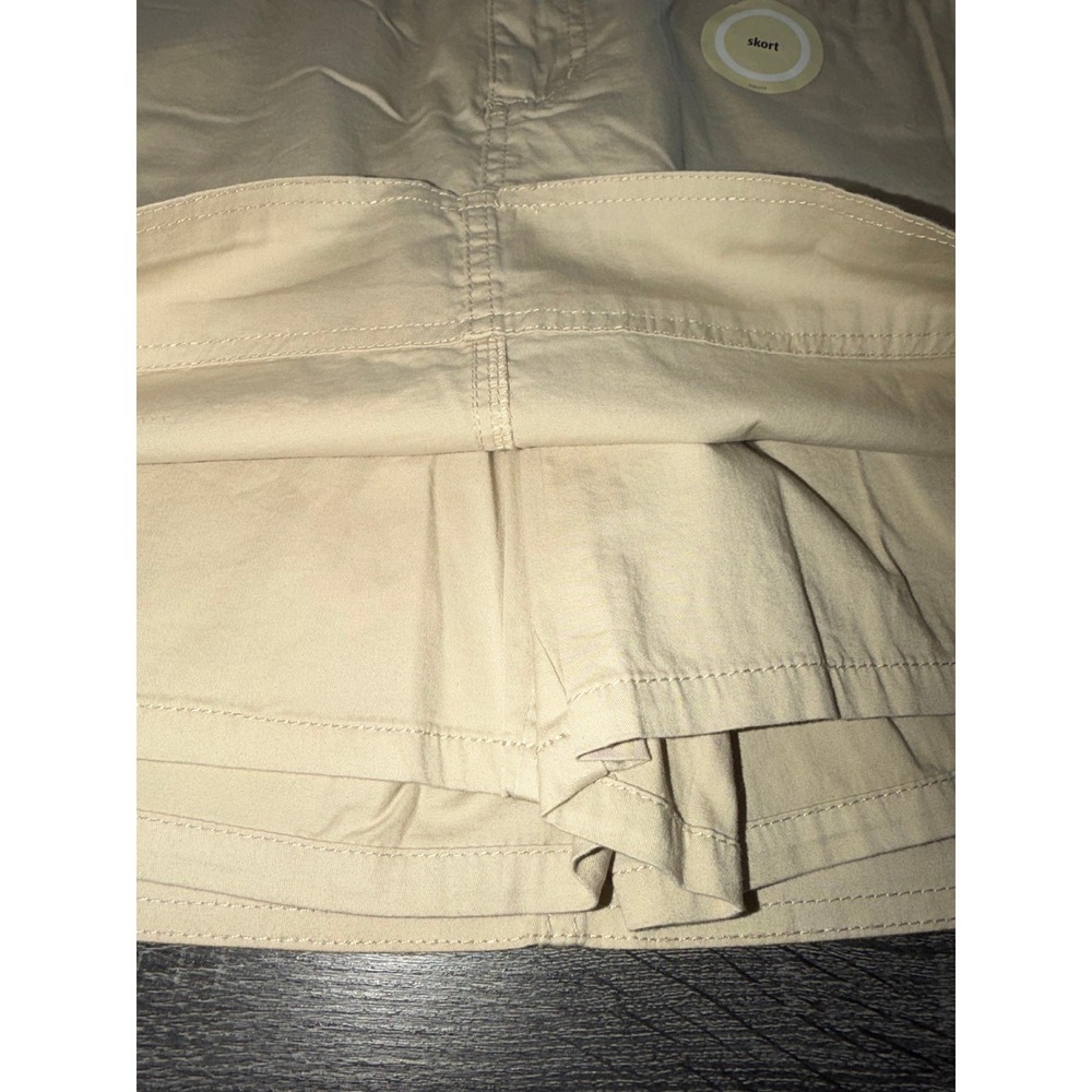 St Johns Bay Womens Khaki Stretch Skort Size 12 Gorpcore Utility Neutral NWOT - Picture 5 of 6